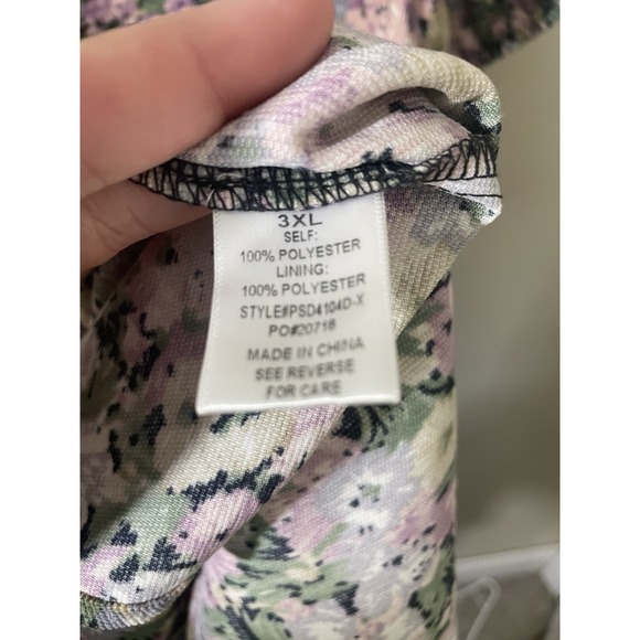 Polagram 3X Floral Cottagecore Whimsy Puff Sleeve Square Neck Dress Feminine - Picture 7 of 10